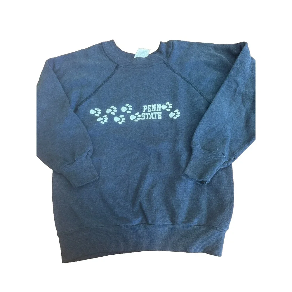 Penn State Vintage Boys‎ Girls Youth Kids Sweatshirt 80s Medium 8 FLAW